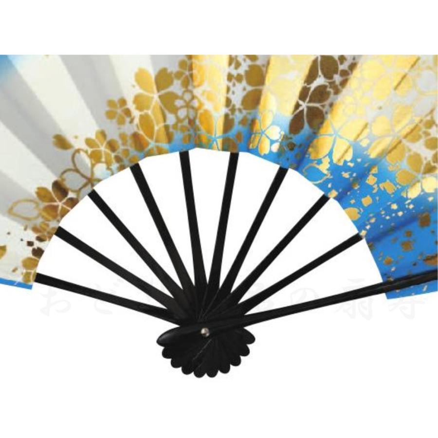 舞扇子 日本舞踊 踊り用 桜柄 青 箱なし : おどり用品の扇寿 Yahoo!店