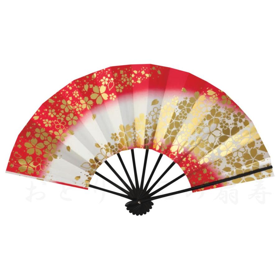 桜と鳥の舞扇子 日本製 舞扇子 桜柄 朱 箱なし : おどり用品の扇寿 Yahoo!店 - 通販 - Yahoo