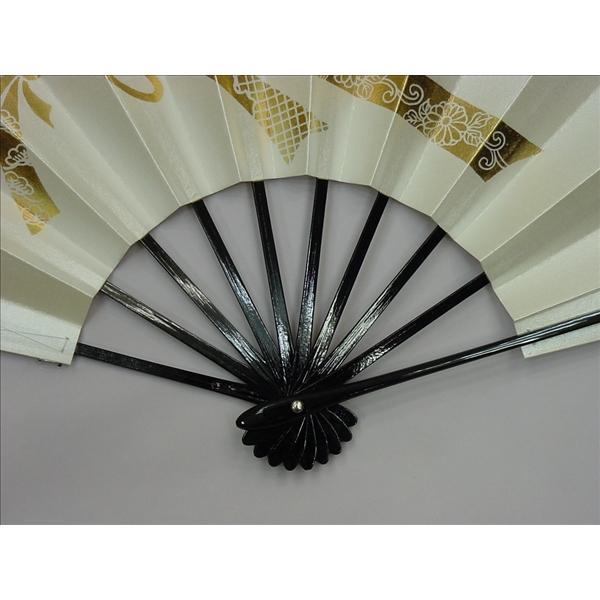 舞扇子 日本舞踊、踊り用 29cm 御祝儀舞用 パール地 金のし 天朱 黒塗