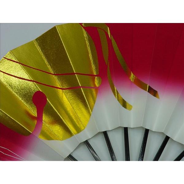 幼児用舞扇子 鈴 赤 8寸 (24cm) 箱付き : おどり用品の扇寿