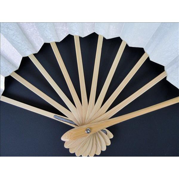 舞扇子 日本舞踊 踊り用 銀もみ 白竹 上 箱なし : おどり用品の扇寿