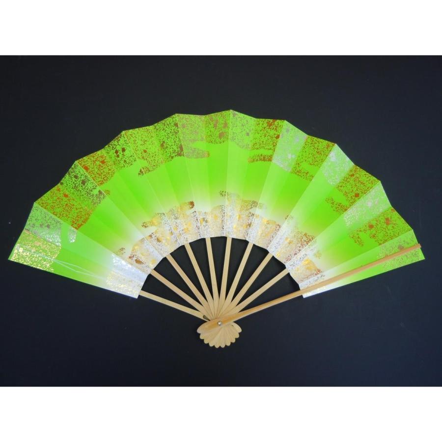 舞扇子 日本舞踊・踊り用 29cm 天地雲砂子 てんちくもすなご 白竹 若草