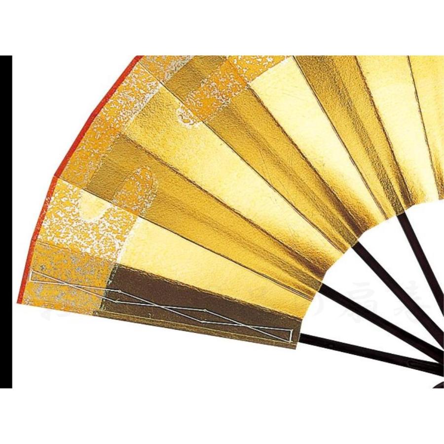 舞扇子 日本舞踊・踊り用 29cm 御祝儀舞用、金箔工雲、天朱 タメ塗骨