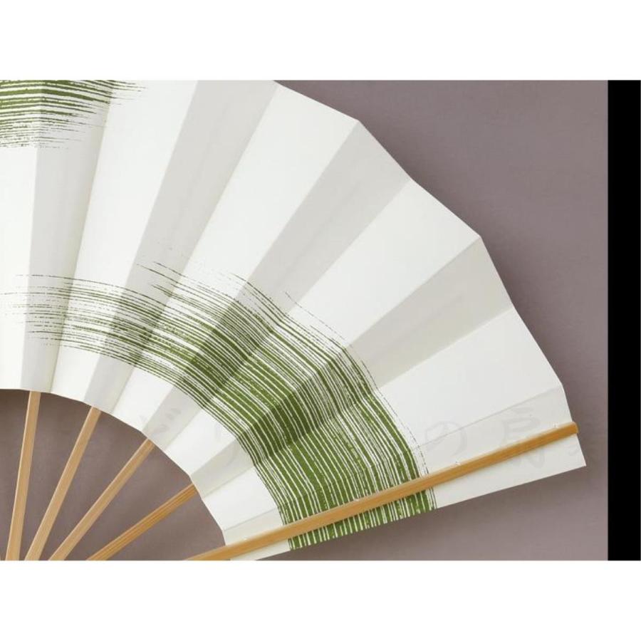 尺寸舞扇子 かすみ、草色 白竹骨 箱なし : おどり用品の扇寿 Yahoo!店