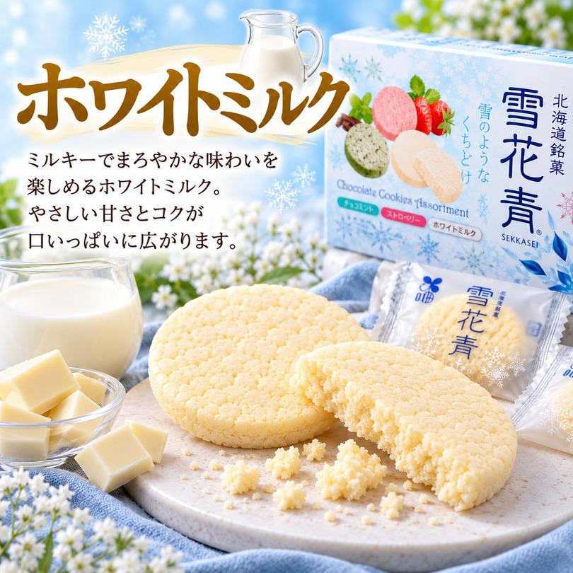 雪花青 ショコラクッキーアソート 12枚入 ミルク ストロベリー チョコ