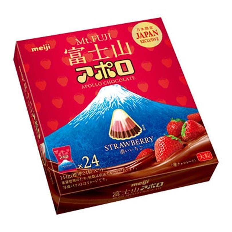 明治 富士山アポロギフト 濃いいちご 144g 送料無料 限定 チョコレート