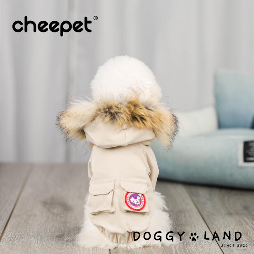 犬服 モッズコート カナダグース風 送料無料 フカフカ ファー