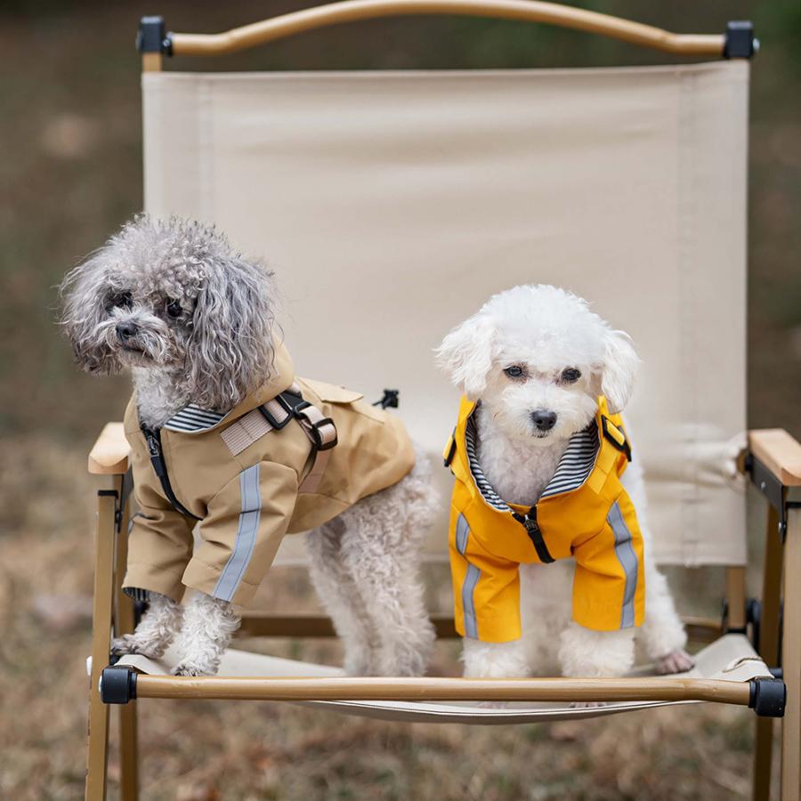 犬服 ドッグウェア レインコート 犬 服 ハーネス付き レインポンチョ