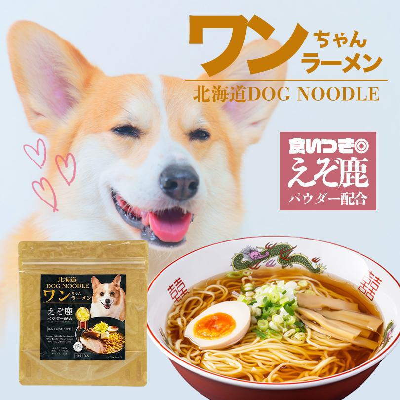 犬用 ワンちゃんラーメン 乾麺 3食入 送料無料 低塩 着色料不使用