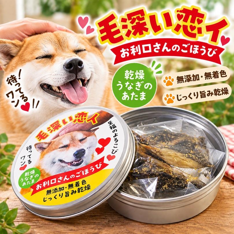 犬用 ハード系おやつセット 未開封 犬用 おやつ 毛深い恋人 うなぎのあたま お利口さんのごほうび 2個