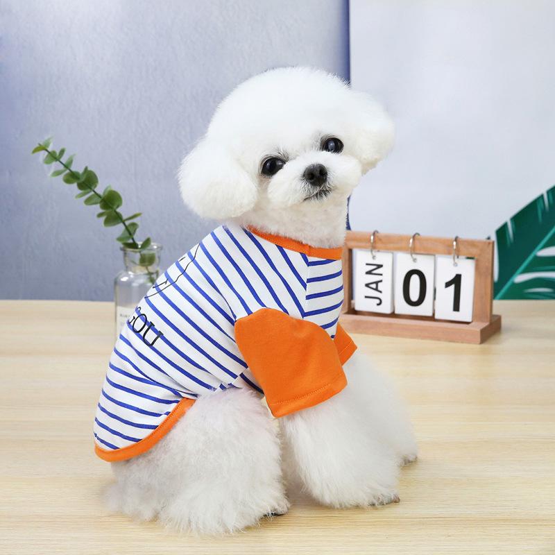 犬服 ドッグウェア スマイル ニコちゃん ストライプ Tシャツ 犬 服 犬