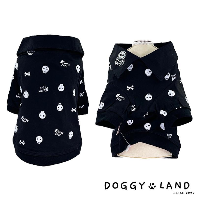 1000円ポッキリ 犬服 ドッグウェア 襟付きシャツ 犬 服 犬の服 ドギーランド DOGGYLAND PEPPETS ペペッツ ドクロ柄