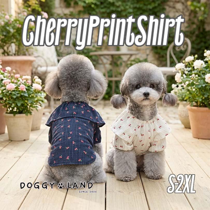 犬服 ドッグウェア さくらんぼ柄シャツ 送料無料 犬 服 の服 ドギー