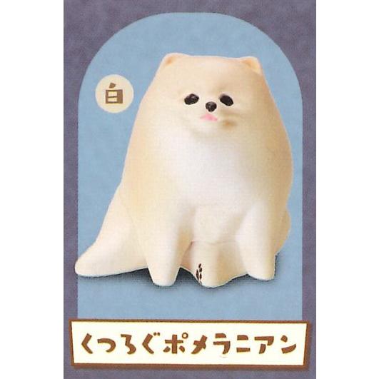 スタンド・ストーンズ ガチャ ぽめさんぽ 【くつろぐポメラニアン（白