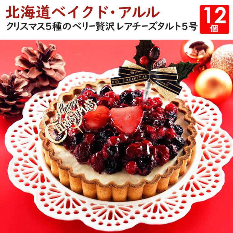 好評 北海道 クリスマス5種のベリー贅沢レアチーズタルト5号 12個セット ベイクド アルル 冷凍便 同梱 宅送 Lamaimuaythaicamp Com
