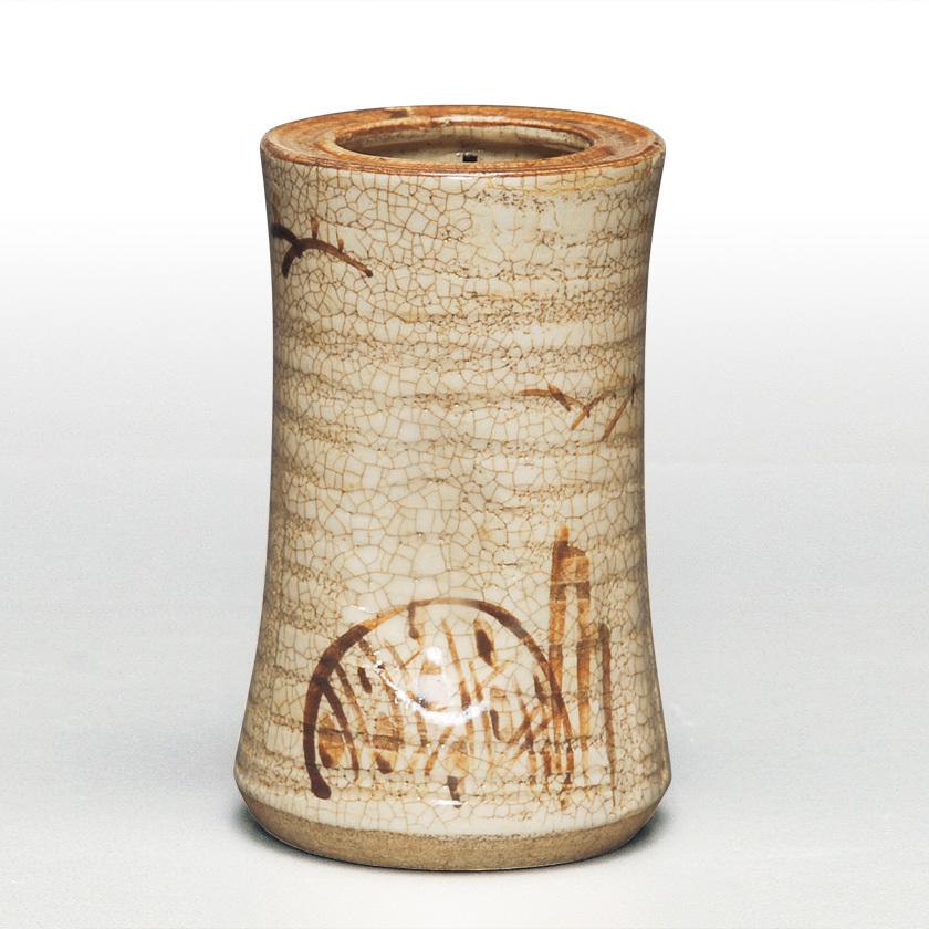茶道具 花入（はないれ） 旅枕 花入 志野 和陶 花入れ 〇茶器
