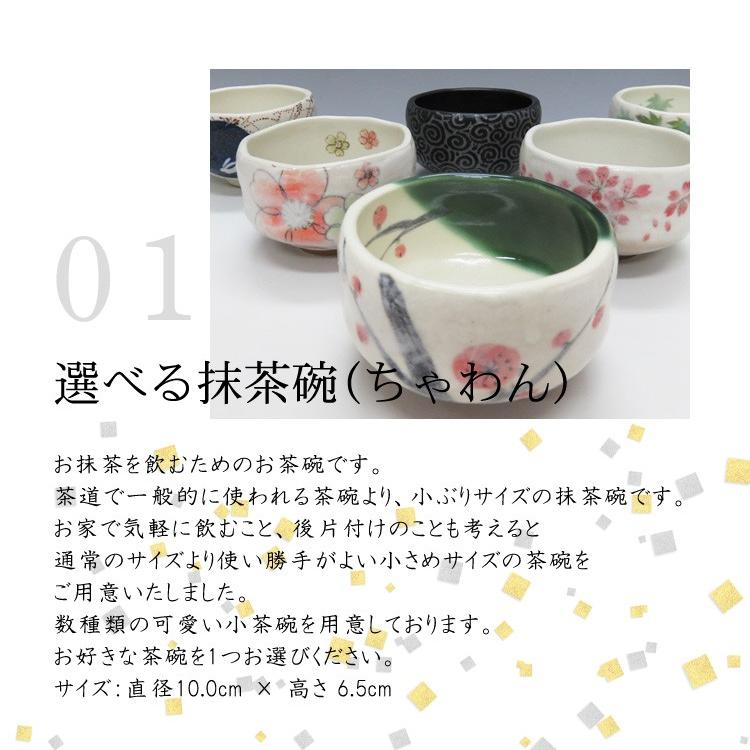 初心者さんでも安心 本格抹茶6点セット 選べる抹茶碗となつめ 茶道具
