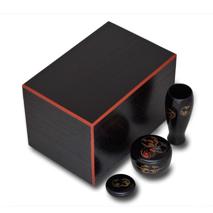 うるみ塗七宝蒔絵茶箱セット