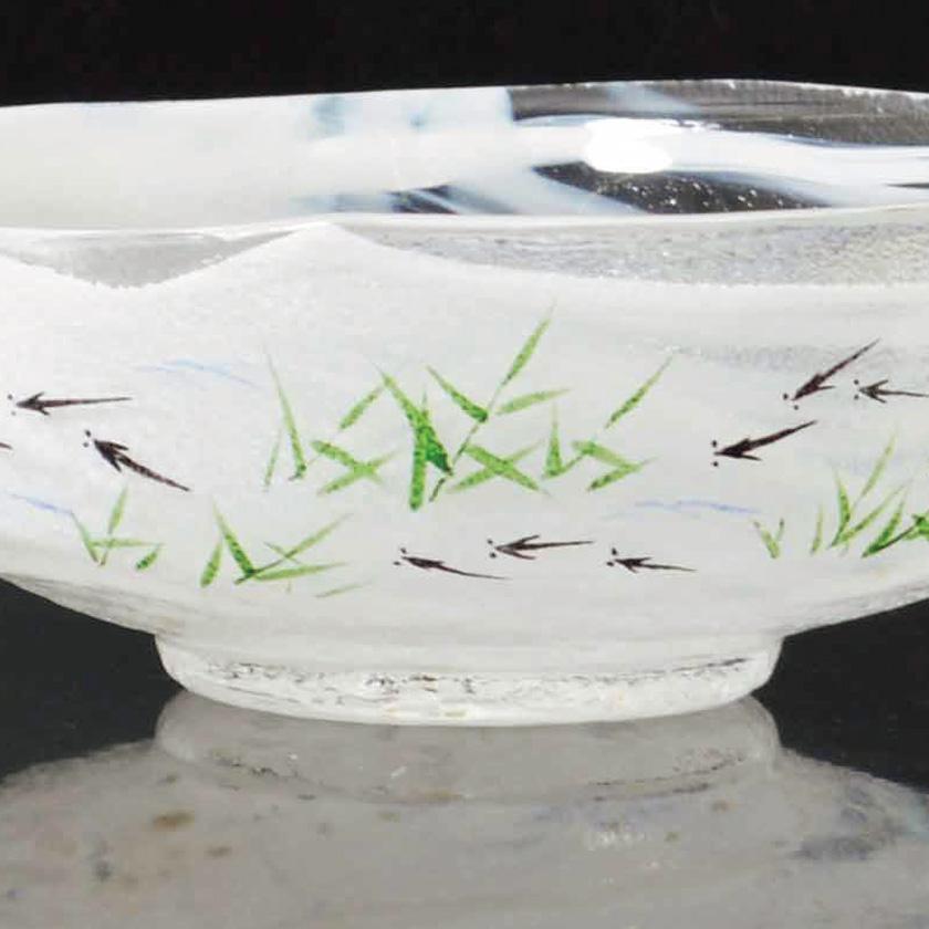 人気商品！】茶道具 平茶碗（ひらちゃわん） ガラス馬盥茶碗 久仁彦