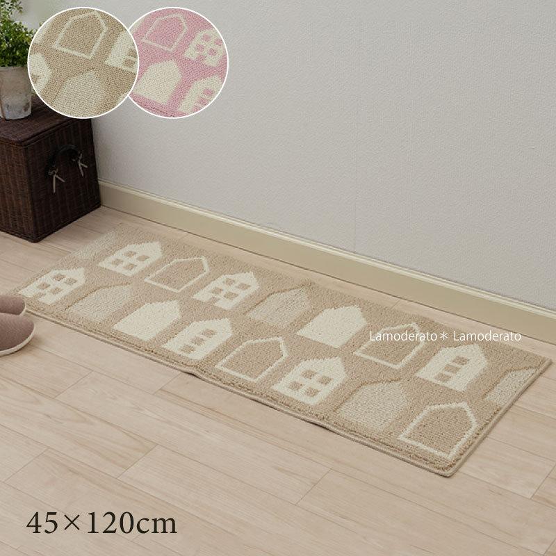 キッチンマット おしゃれ 洗える 床暖 床暖房対応 滑りにくい 北欧 ハッピータウン 約45 1cm センコー Nbk 327 Lamoderato生活雑貨とマットのお店 通販 Yahoo ショッピング