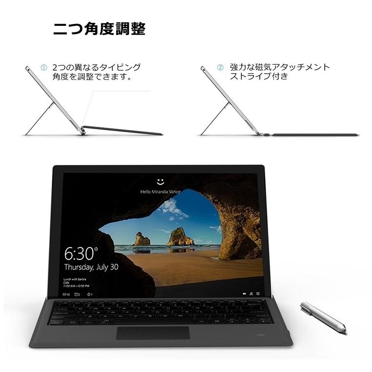 Surface pro3/4/5/6/7専用 ワイヤレスキーボード ワイヤレスマウス セット 2.4GHzモードタッチパッド搭載 取付簡単 無線 usb充電静音 Bluetoothキーボードマウス｜senkyakuya｜03