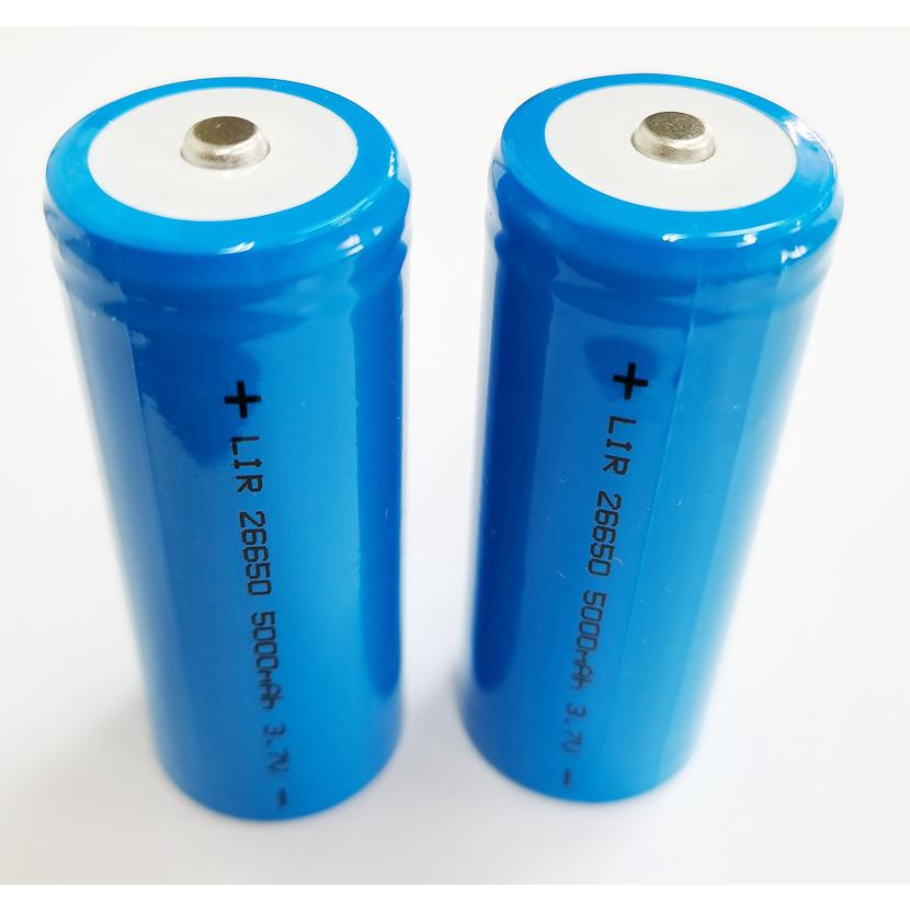 ゆう商品 26650 リチウムイオン電池 3.7V 5000mAh リチウム充電式電池(2本セット
