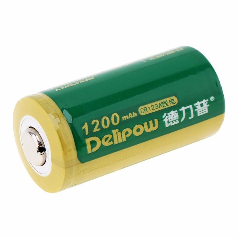DELIPOW CR123A リチウム 充電式電池 3V 1200mah lc 16340 充電式電池