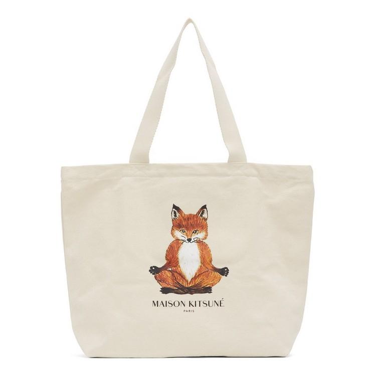 安心の日本製 Maison Kitsune メゾンキツネ キャンバス ロゴ トートバッグ サイズ 表記無 トートバッグ ブランド古着バズストア 輝く高品質な Www Basakdeterjan Com