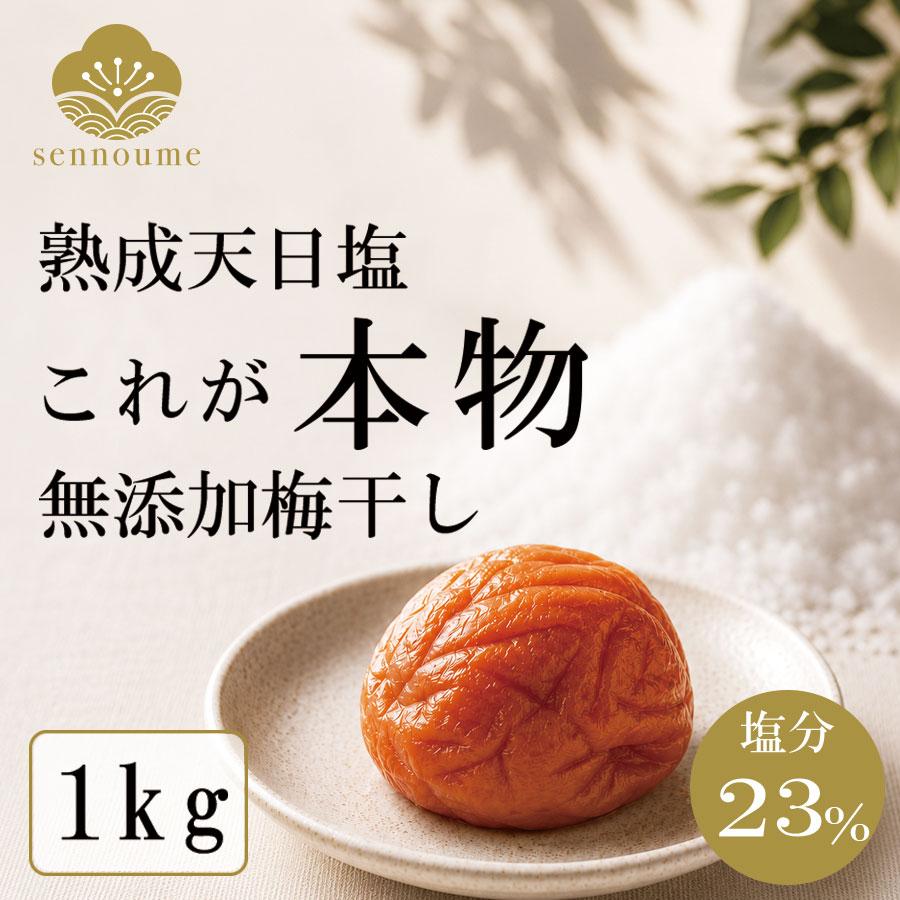 梅干し 無添加 白干し梅 1kg うめぼし 南高梅 熟成天日塩使用 国産 調味料不使用 爆買（Yahoo!・美味しい梅干し工房せんのうめ）