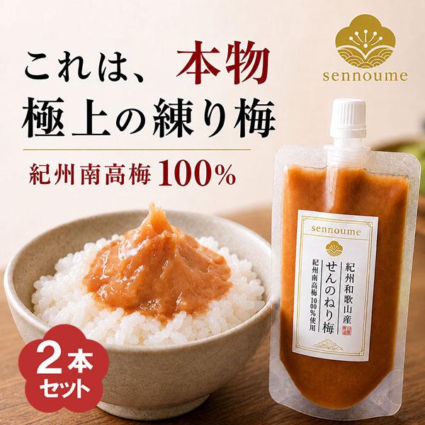 せんのうめ 練り梅 ねり梅 爆買 梅干し 2本 高級 梅肉 140g×2本