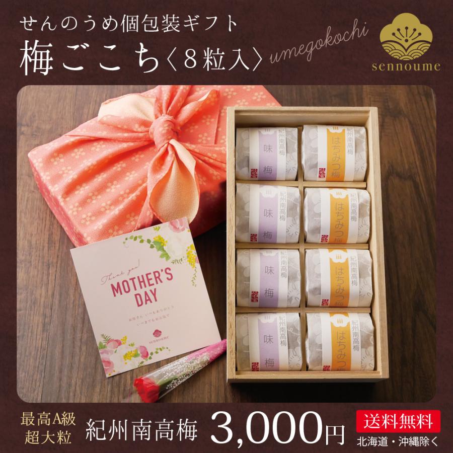 梅干し ギフト 個包装 梅ごこち ８粒入 ピンク風呂敷 プレゼント 誕生日 内祝 50代 70代 60代 高級｜senpo｜18