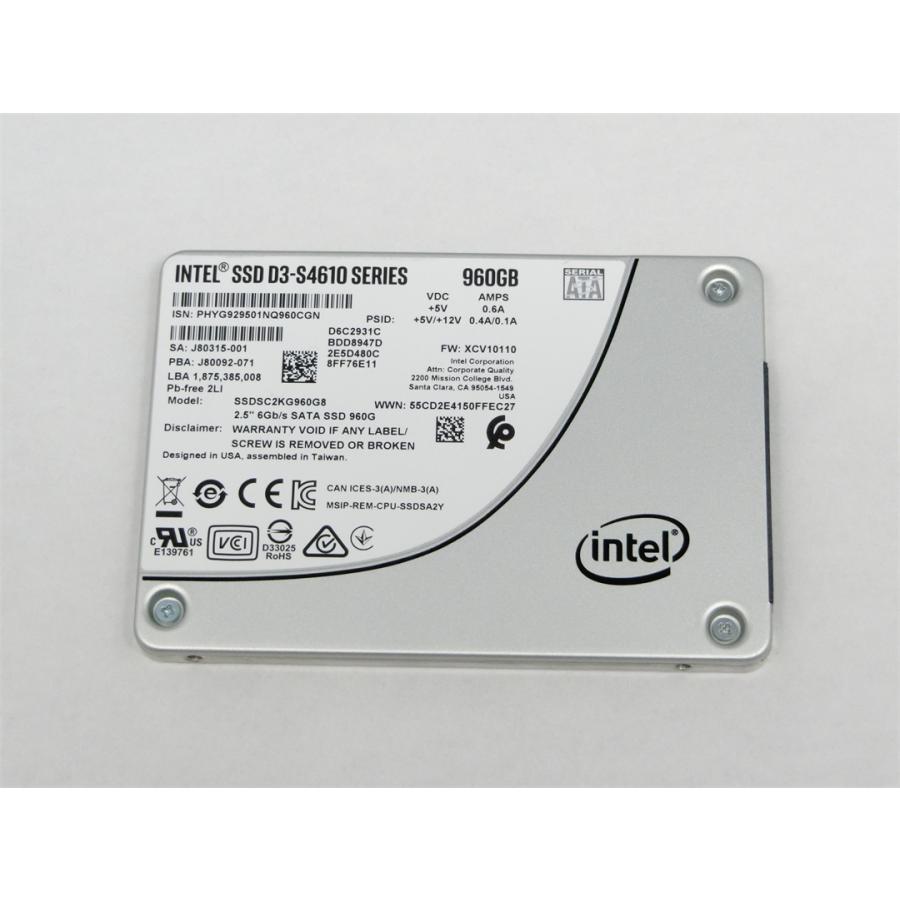 インテル（intel） 動作確認済中古品 インテルINTEL 960GB SATA SSD2.5 