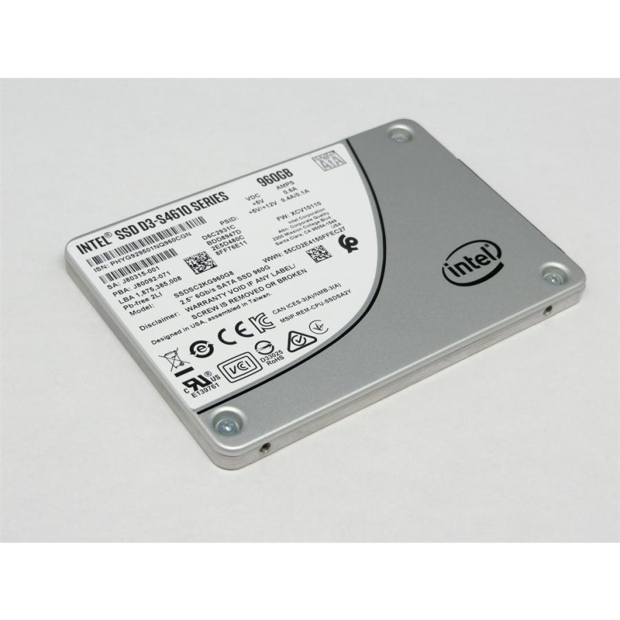 インテル（intel） 動作確認済中古品 インテルINTEL 960GB SATA SSD2.5 