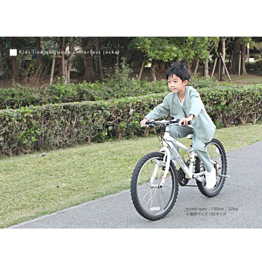 ラインキルトノーカラージャケット/子供服 キッズ ガールズ 男の子 女の子 op10 |  | 03