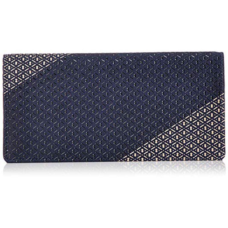 日本最大の 長財布 インデンヤ 庵束入れ 瓢箪柄 紺地鹿革 白漆黒漆 いおり 15 庵 財布