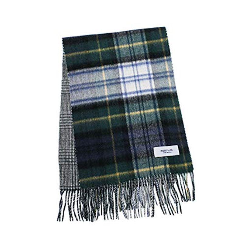 数量限定セール チェック チェック柄 メンズ 厚手 大判 マフラー カシミア マフラー カシミヤ F ネイビー グリーン ストール ロング 男性 100 財布 帽子 ファッション小物