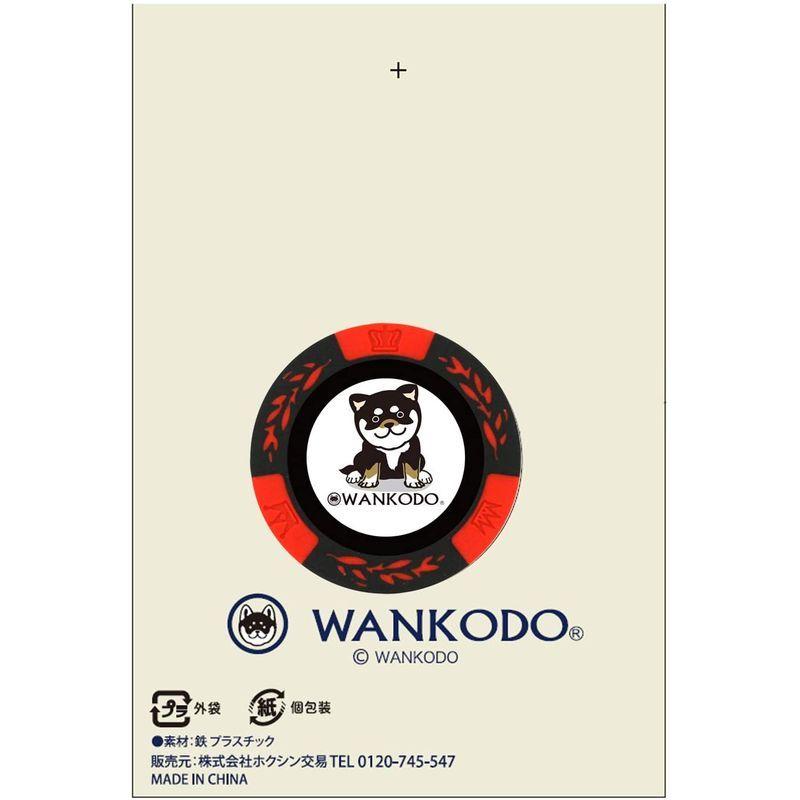 ホクシン交易 ゴルフグリーンマーカー レッド 直径約40mm 和んこ堂 京都 黒柴 柴犬 Mk0223 おトク