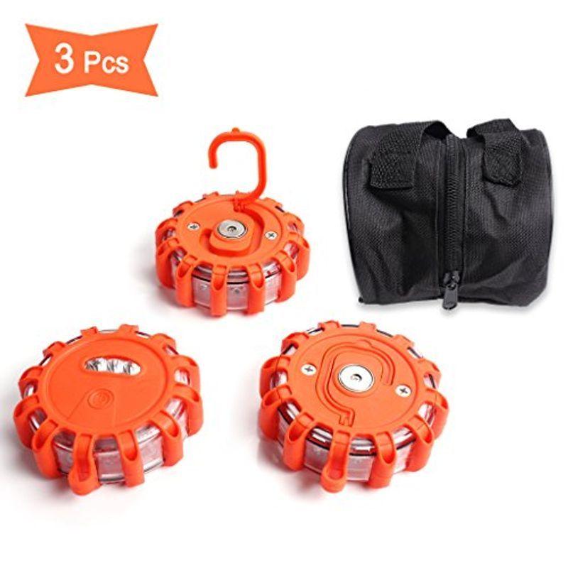 Sale 63 Off Eforcar Led警告灯 非常信号灯 パトランプ 車に応急用ライト 3 a電池式 収納袋付き 3個セット Dprd Jatimprov Go Id