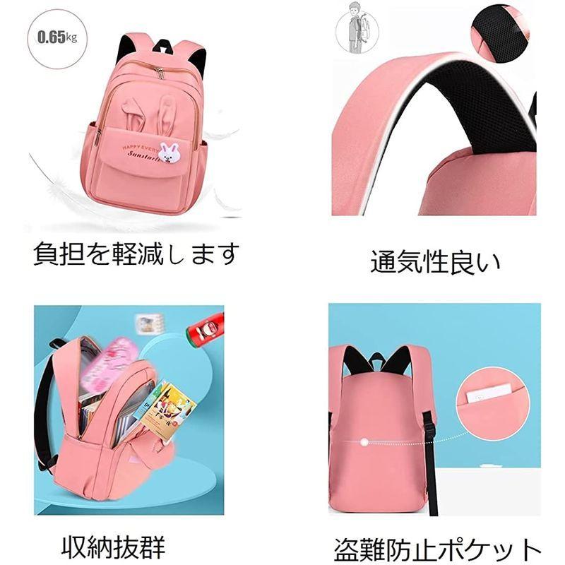 リュック キッズ 防水 パープル 黒 ブルー 子供 女の子 学院風 大容量 中学生 バックパック 通学 おしゃれ 軽量 遠足 旅行 入学 プ 本物