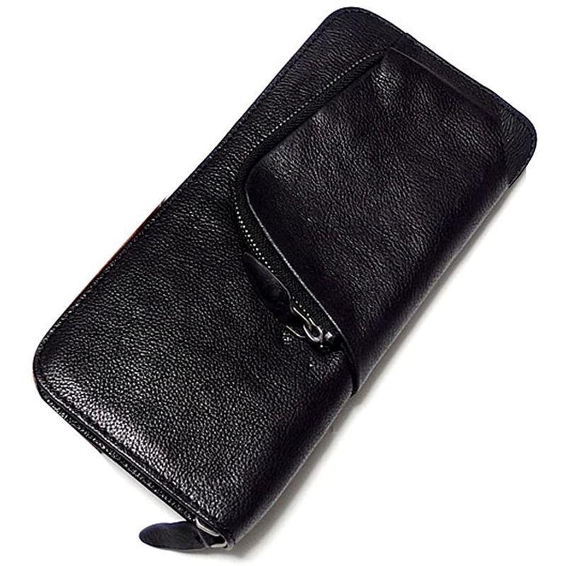 人気の新作 財布 メンズ 本革 レザー 長財布 エヴァーソウル Eversoul ロングウォレット ブラック サイフ おしゃれ 長財布 Folliq4 Com