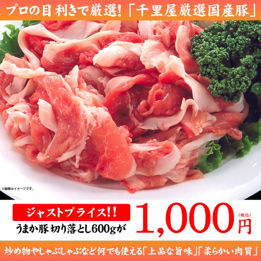 父の日 肉 お肉 豚 豚肉 切り落とし 国産 鹿児島県産 しゃぶしゃぶ 炒め物 ギフト プレゼント ジャストプライス 鹿児島県産南洲うまか豚切り落とし 600g｜senriya4129｜02