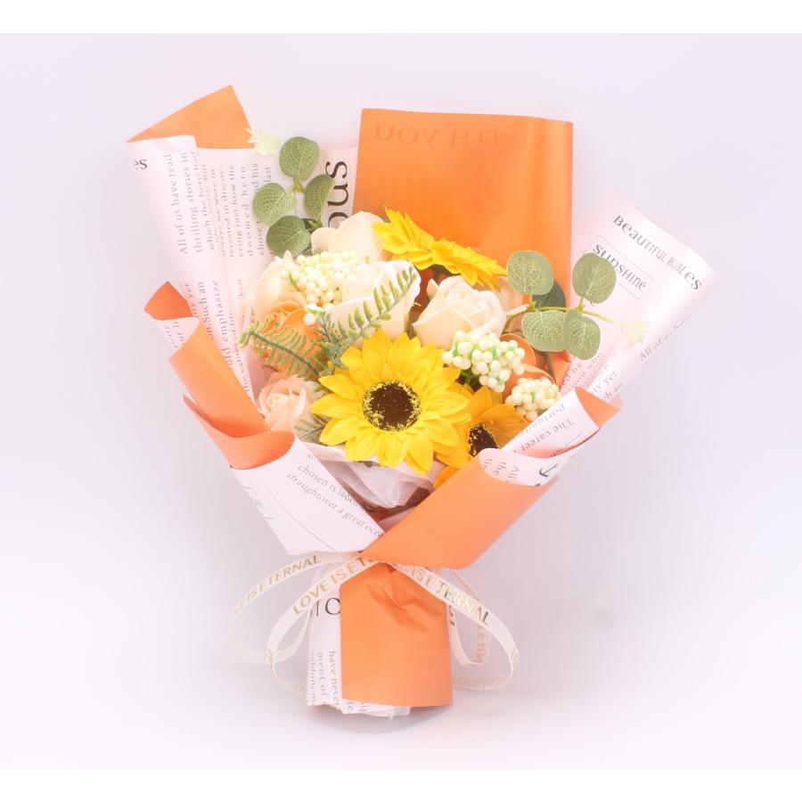 Seal限定商品 Scamper ソープフラワー ひまわり 花束 造花 誕生日 プレゼント ギフト ドライフラワー インテリア 記念日 母の日 Cisama Sc Gov Br