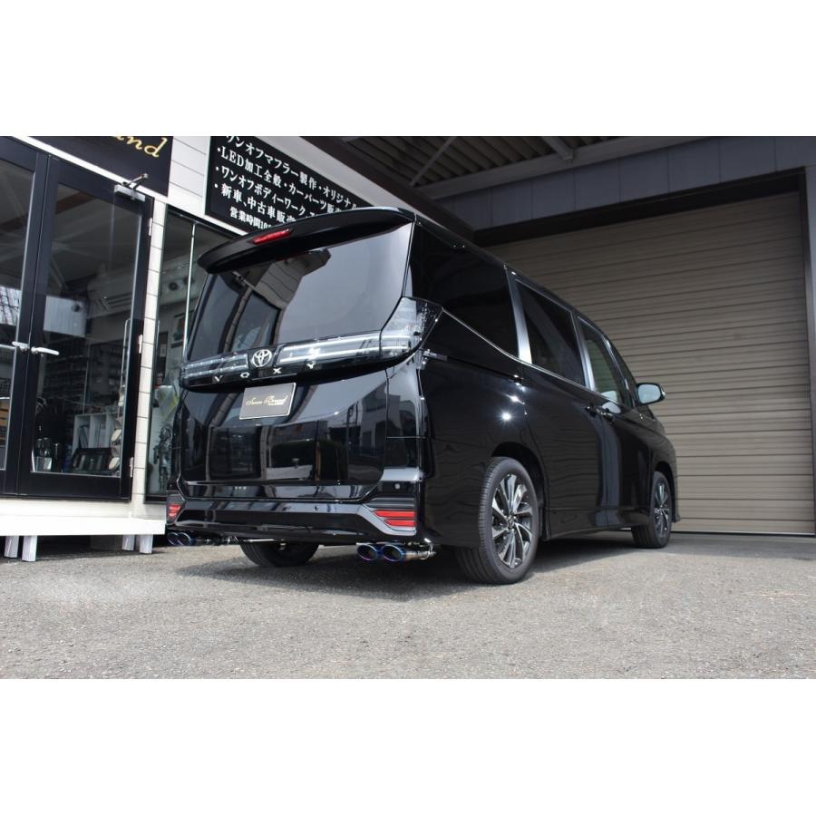 センスブランド MZRA90W 90ノア チタン風W110オーバル 4本出し 車検