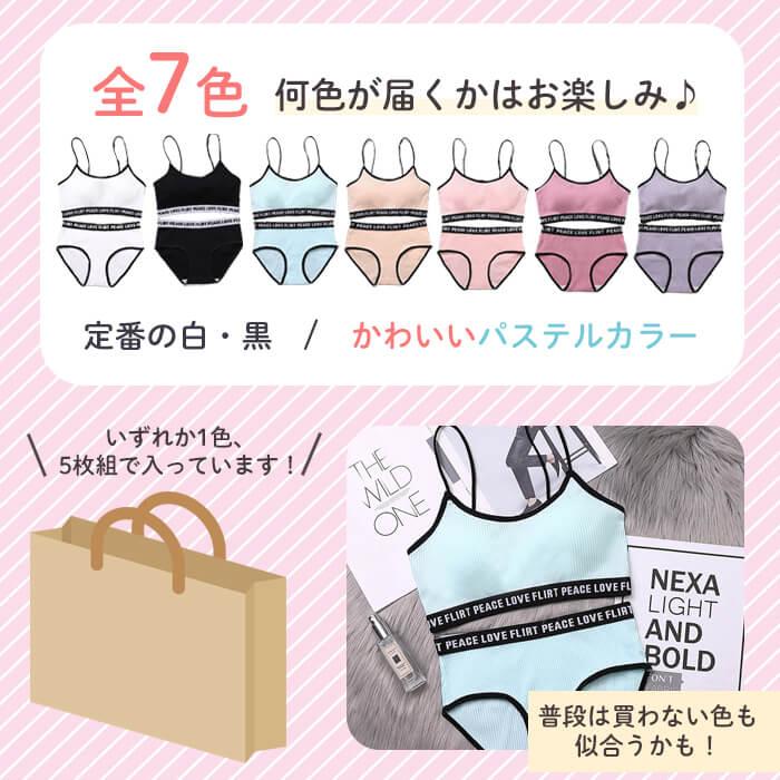 福袋 2024 レディース スポーツブラ ショーツ 5組 セット 下着 上下