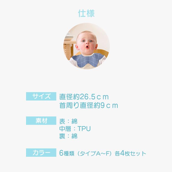 スタイ 4枚 セット 360度 おしゃれ ビブ 男の子 女の子 食事 よだれかけ 防水 前掛け 北欧  ベビー 360°赤ちゃん キッズ 子供 綿 100%  出産祝い 送料無料｜sensemarket｜12