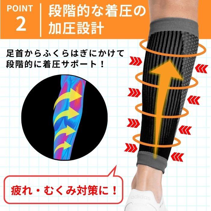 ふくらはぎ サポーター 2枚 セット 両足セット 着圧 加圧 肉離れ 疲れ