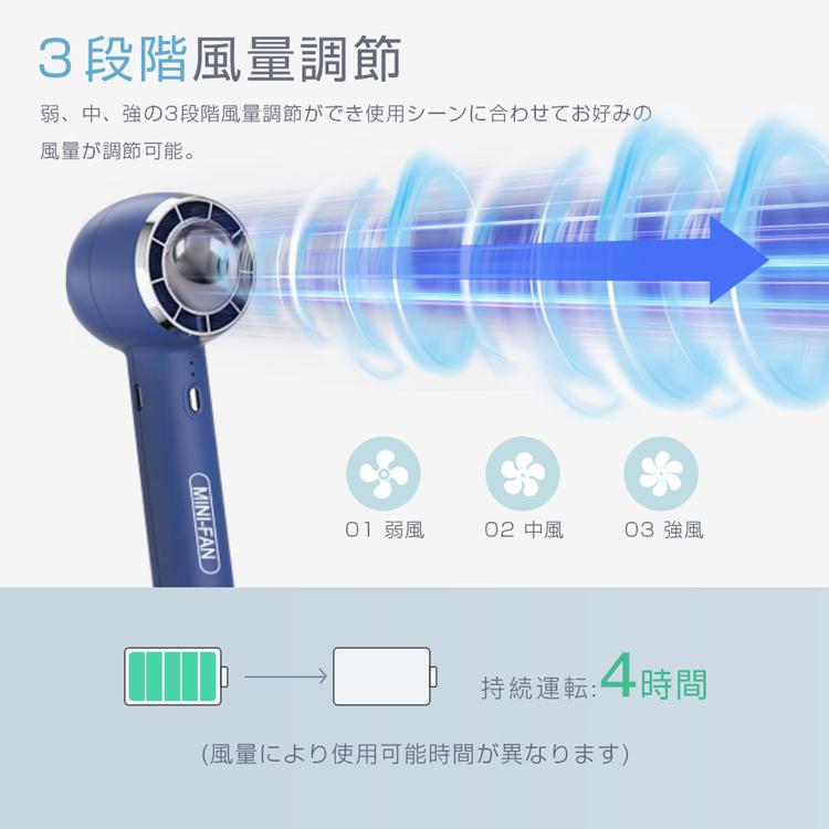 扇風機 小型 USB 卓上扇風機 スタンド付 強力 3段階調節 静音 涼しい 快適 ネックファン 冷風機 おしゃれ 低騒音 ハンディ扇風機 2023最新版｜senseshopping｜10