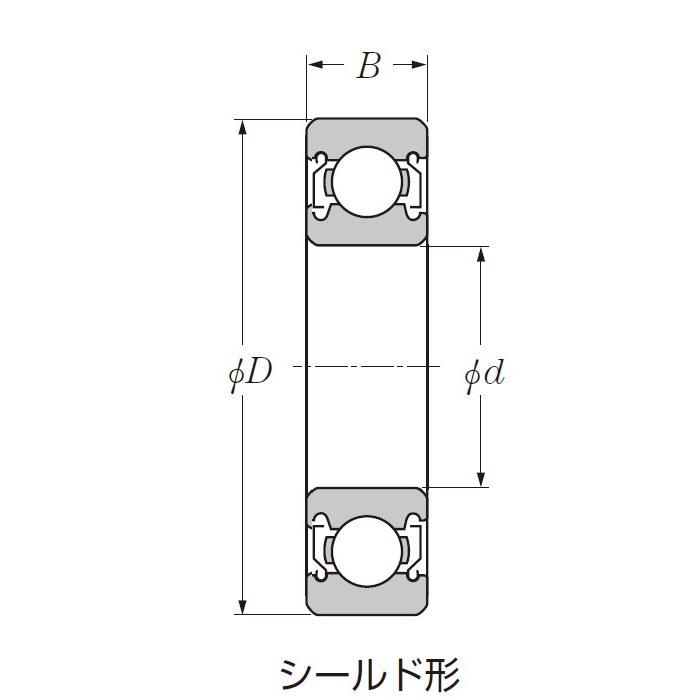 NTN 6200ZZ ベアリング 深溝玉軸受 両側鋼板シールド付 : 泉州