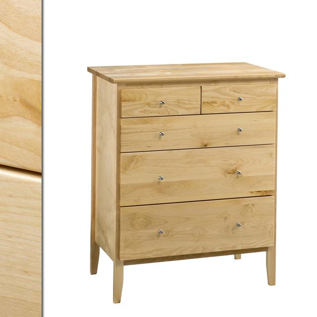 木製チェスト 4段 衣類収納 引き出し5杯 完成品 高さ85cm : 泉州ストア