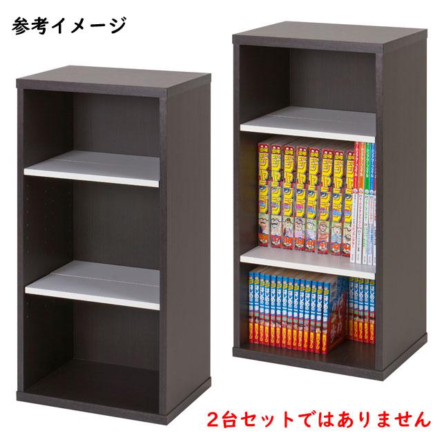 2層収納可能な本棚 ブックシェルフ 奥行2列 コミックラック 文庫本